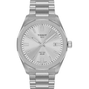 Tissot PRC 100 Solar Quartz 39mm Silbrig