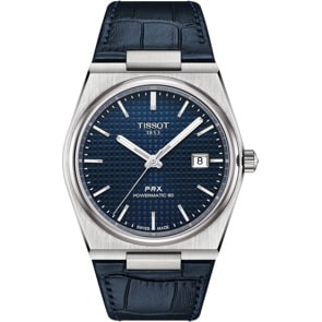Tissot PRX 40 205 Powermatic 80 en cuir bleu