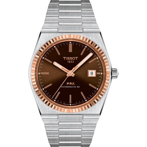 Tissot PRX 40 205 Powermatic 80 Braun / 18 Karat Roségold