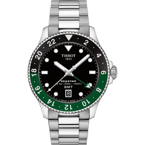 Tissot Seastar 1000 GMT 40mm Schwarz / Grün