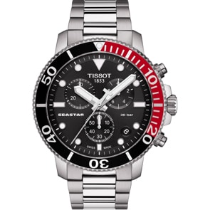 Tissot Seastar 1000 Quartz Chronographe Noir / Rouge