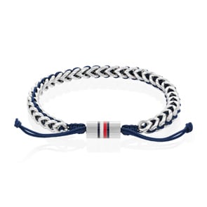 Tommy Hilfiger Armband Braided Metal Silbrig / Blau