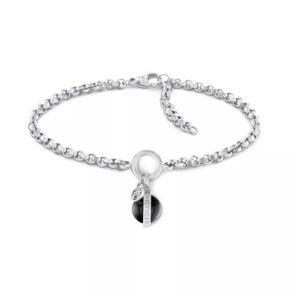 Tommy Hilfiger Bracelet Onyx Argenté