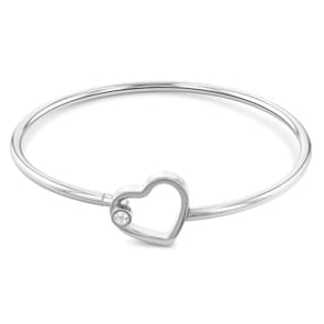Tommy Hilfiger Bracelet Jonc Minimal Hearts Argenté
