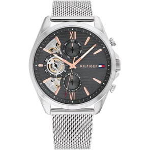 Tommy Hilfiger Baker Day-Date Argenté / Noir