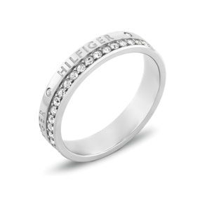 Tommy Hilfiger Damenring Mini Crystals Silbrig