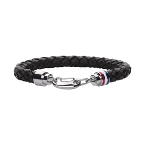 Tommy Hilfiger Bracelet en Cuir Noir