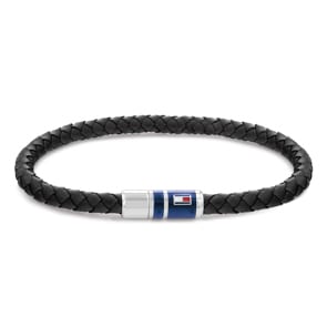 Tommy Hilfiger Bracelet en Cuir Noir