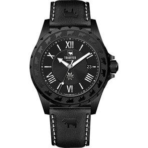 Trauffer Herren Schwarz / Leder mit Chüehli