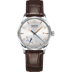 Union Glashütte Noramis Gangreserve Automatik Silbrig / Leder
