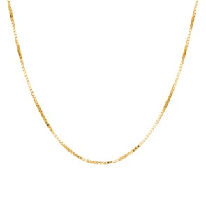 Box Chain 375/9 K Yellow Gold, 1.1mm