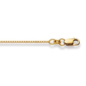 Diamondized Box Chain 750/18 K Yellow Gold 0,9mm