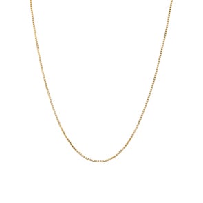 Diamondized Box Chain 750/18 K Yellow Gold 1.0mm