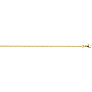 Collier vénitienne diamantée or jaune 750/18 ct 1.6mm