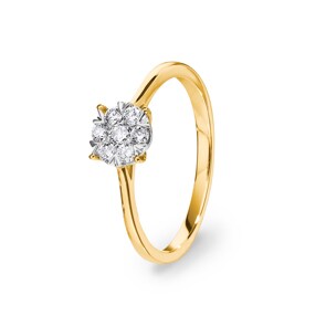 Verlobungsring 750/18 K Gelbgold mit Diamanten 0.25 ct H/si by CHRISTIAN