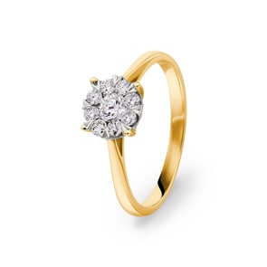 Verlobungsring 750/18 K Gelbgold mit Diamanten 0.40 ct H/si by CHRISTIAN
