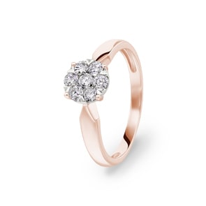 Verlobungsring 750/18 K Roségold mit Diamanten 0.33 ct H/si by CHRISTIAN