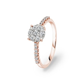 Verlobungsring 750/18 K Roségold mit Diamanten 0.50 ct H/si by CHRISTIAN