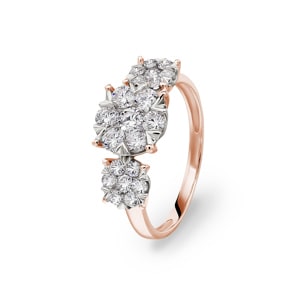 Verlobungsring 750/18 K Roségold mit Diamanten 1.00 ct H/si by CHRISTIAN