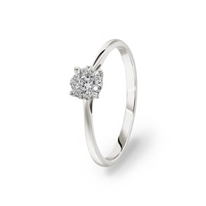 Verlobungsring 750/18 K Weissgold mit Diamanten 0.15 ct H/si by CHRISTIAN