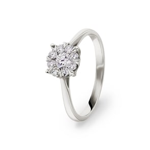 Verlobungsring 750/18 K Weissgold mit Diamanten 0.40 ct H/si by CHRISTIAN