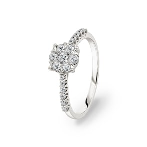 Verlobungsring 750/18 K Weissgold mit Diamanten 0.50 ct H/si by CHRISTIAN