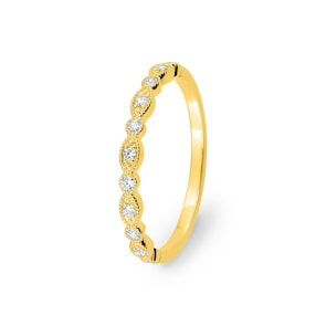 Vintage Ring 750/18 K Gelbgold mit Zirkonia