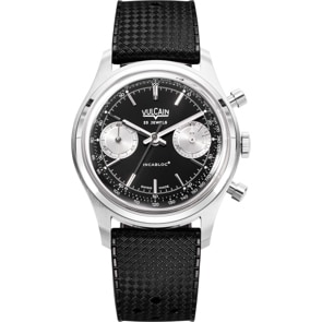 Vulcain Chronograph 70's Black & Silver