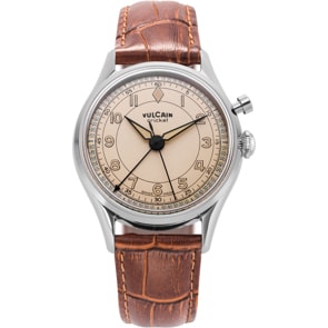 Vulcain Cricket Classique 36mm Eggshell Sapphire Caseback