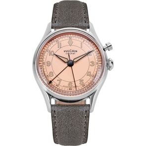 Vulcain Cricket Classique 36mm Salmon Sapphire Caseback