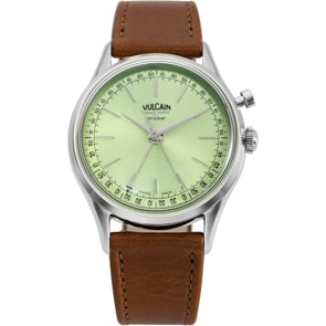Vulcain Cricket President 36mm Pistachio Green Steel Caseback