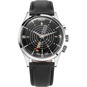 Vulcain Nautical Heritage Cricket Black & Beige Patina Sapphire 42mm