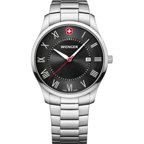 Wenger City Classic Argenté / Noir Ø 42mm