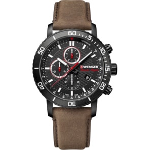 Wenger Roadster Black Night Chrono Leder braun Ø 45mm
