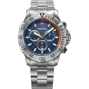 Wenger Seaforce Chrono Diver Silbrig / Blau Ø 43mm