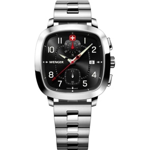 Wenger Vintage Sport Chrono Ø 39.5mm Silbrig / Schwarz
