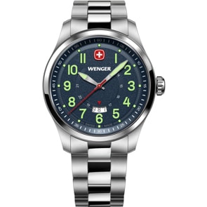 Wenger Terragraph Blau / Silbrig Ø 43mm