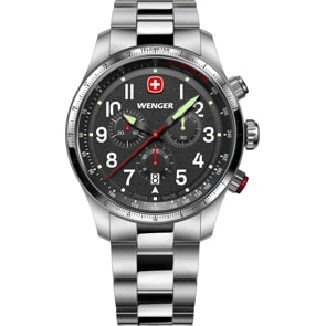 Wenger Terragraph Chrono Schwarz / Silbrig Ø 43mm