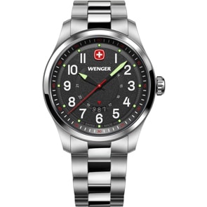 Wenger Terragraph Schwarz / Silbrig Ø 43mm