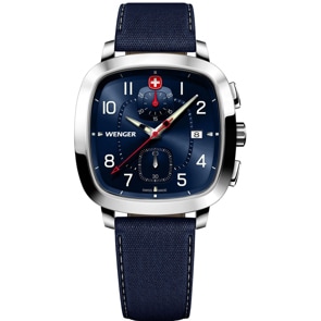 Wenger Vintage Sport Chrono Ø 39.5mm Blau / Silbrig