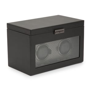 Wolf 1834 Axis Double Watch Winder with Storage Powder Coat