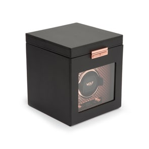 Wolf 1834 Axis Single Watch Winder with Storage Copper