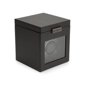 Wolf 1834 Axis Single Watch Winder with Storage Powder Coat