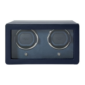 Wolf 1834 Cub Double Watch Winder with Cover Blue