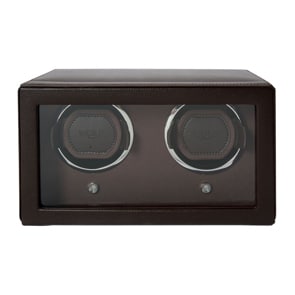Wolf 1834 Cub Double Watch Winder with Cover Brown
