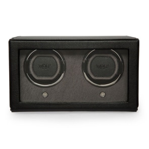 Wolf 1834 Cub Double Watch Winder with Cover Black 