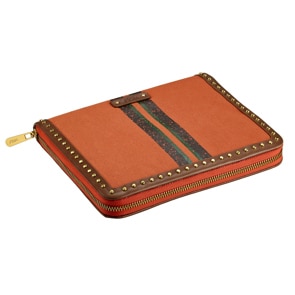 Wolf 1834 Ida Travel Zip Jewellery Portfolio Orange