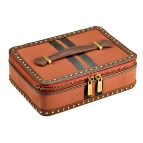 Wolf 1834 Ida Travel Zip Jewellery Case Orange