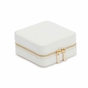 Wolf 1834 Maria Large Zip Jewellery Case White