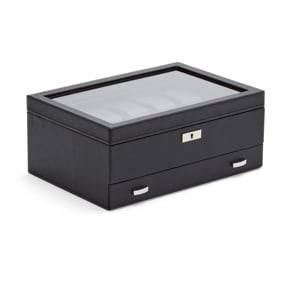 Wolf 1834 Viceroy Viceroy 10PC Watch Box with Drawer Black